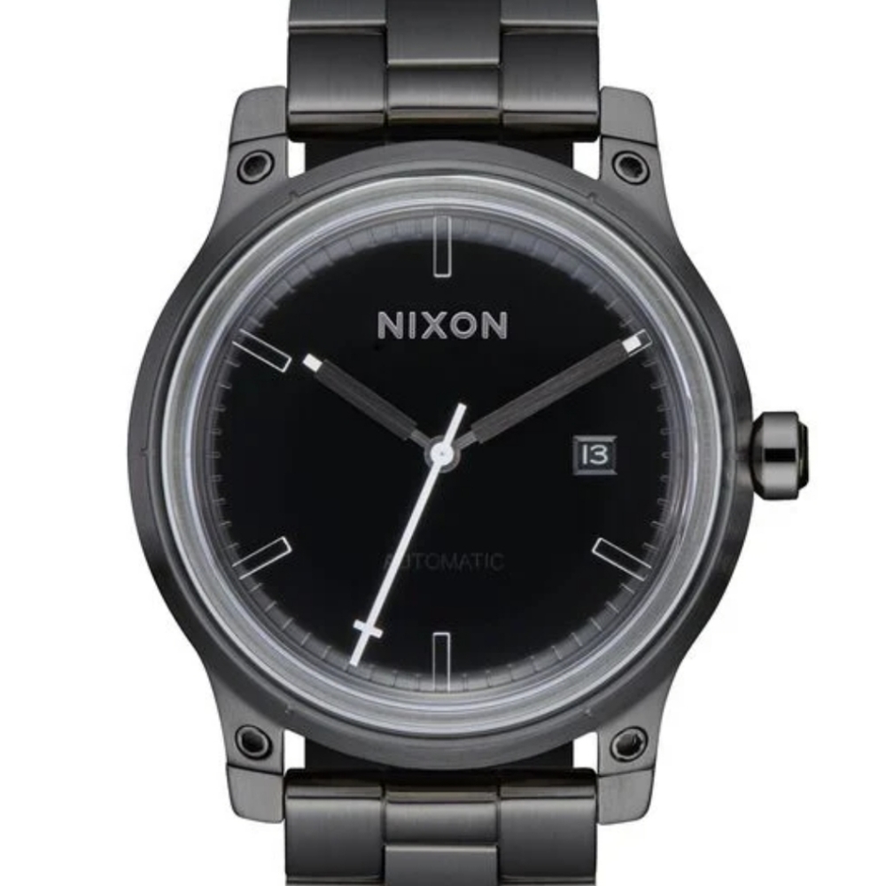 Nwot - Nixon 5th Element Black Gunmetal Mens Automatic Watch